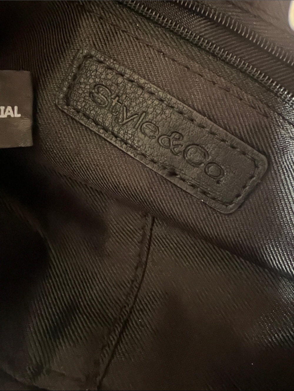 Style & Co. Black Crossbody Bag with Front Zip Pocket - Picture 4 of 5